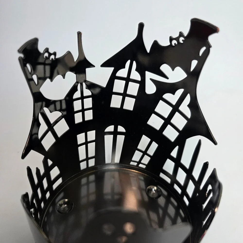 Bath & Body Works Slatkin Halloween Haunted House Ghost 3 Wick Candle Holder